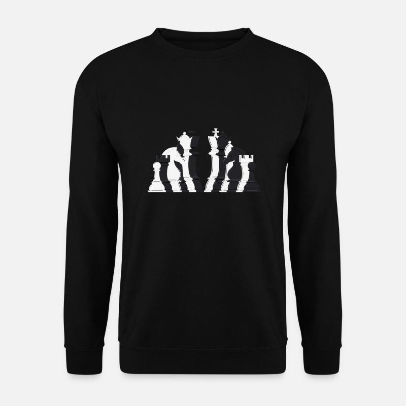 Pièces d’échecs - Sweat-shirt Unisexe - noir