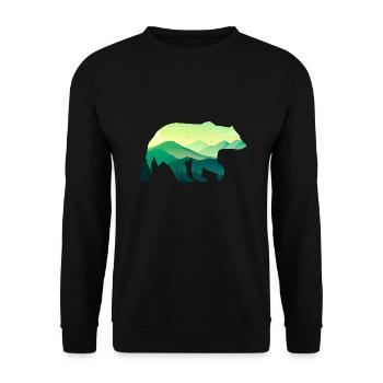 Bär - Unisex Pullover - Schwarz - Vorne - Alina (178cm) & Michal (187cm)