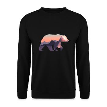Bear - Unisex Sweatshirt - black - Front - Alina (178cm) & Michal (187cm)