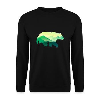 Bear - Unisex Sweatshirt - black - Front - Alina (178cm) & Michal (187cm)