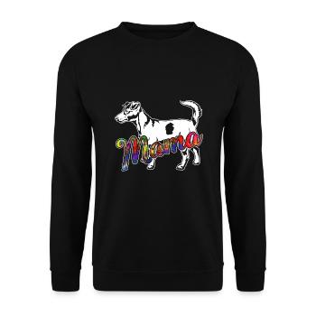 Jack Russell Terrier Jack Russell Terrier Mama - Unisex Sweatshirt - black - Front - Alina (178cm) & Michal (187cm)