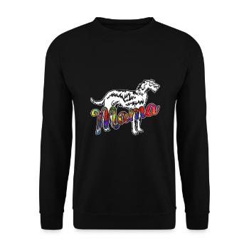 Irish Wolfhound Irish Wolfhound Mama - Unisex Sweatshirt - black - Front - Alina (178cm) & Michal (187cm)