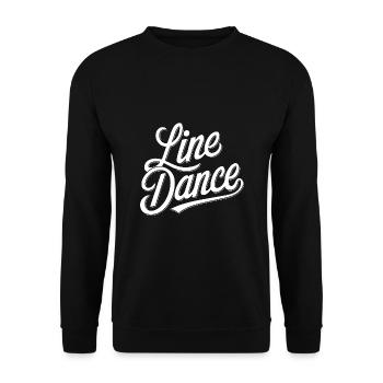 Line Dancing Country Dance Dancing is fun - Unisex Sweatshirt - black - Front - Alina (178cm) & Michal (187cm)