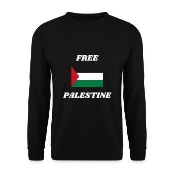 Free Palestine Drapeau palestinien - Sweat-shirt Unisexe - noir - Devant - Alina (178cm) & Michal (187cm)