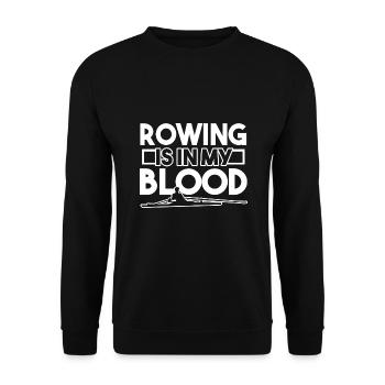 Rowing Rowing Is In My Blood - Unisex Sweatshirt - black - Front - Alina (178cm) & Michal (187cm)