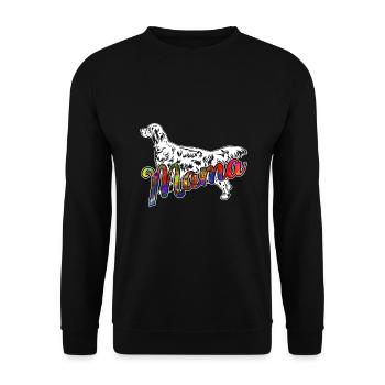 English Setter English Setter Mama - Unisex Sweatshirt - black - Front - Alina (178cm) & Michal (187cm)