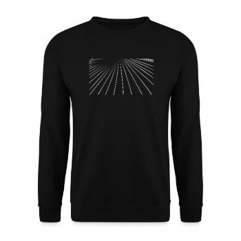 Linien - Unisex Pullover - Schwarz - Vorne - Alina (178cm) & Michal (187cm)