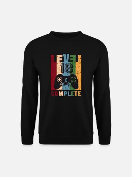 Level 18 Complete 18th Birthday 18 years old 2003 - Unisex Sweatshirt - black