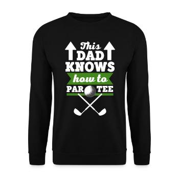 Golf Design für Väter - Unisex Pullover - Schwarz - Vorne - Alina (178cm) & Michal (187cm)