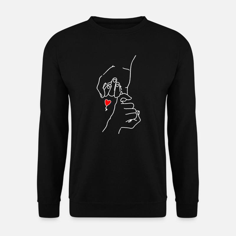 Best Friends Hände mit Herz - Unisex Pullover - Schwarz