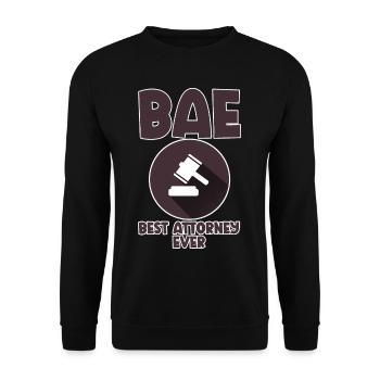 Bae Best Attorney Ever 4 - Unisex Sweatshirt - black - Front - Alina (178cm) & Michal (187cm)