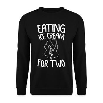 Eating Ice Cream For Two 4 - Unisex Sweatshirt - black - Front - Alina (178cm) & Michal (187cm)