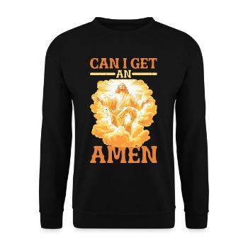 Can I Get An Amen 18 - Unisex Pullover - Schwarz - Vorne - Alina (178cm) & Michal (187cm)