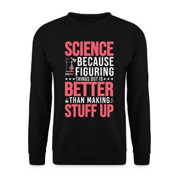 Il vaut mieux comprendre les choses que d’inventer des choses6 - Sweat-shirt Unisexe - noir - Devant - Alina (178cm) & Michal (187cm)