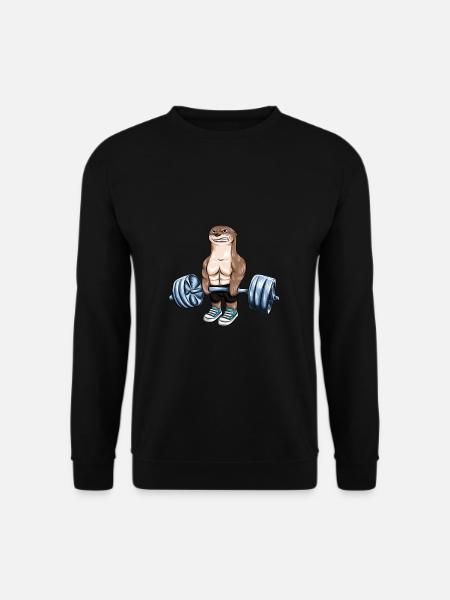 Otter Gewicht heben Geschenk Gym Fitness Männer - Unisex Pullover - Schwarz