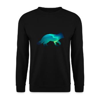 Arctic fox - Unisex Sweatshirt - black - Front - Alina (178cm) & Michal (187cm)