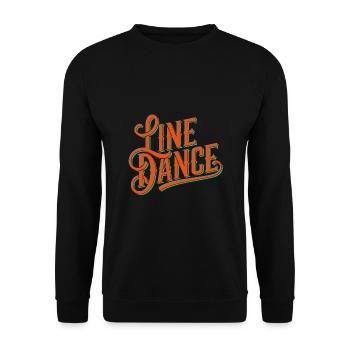 Line Dance Design for Dancers and Dance Group - Unisex Sweatshirt - black - Front - Alina (178cm) & Michal (187cm)