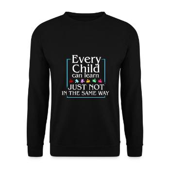 Autism Saying Awareness Day - Unisex Sweatshirt - black - Front - Alina (178cm) & Michal (187cm)