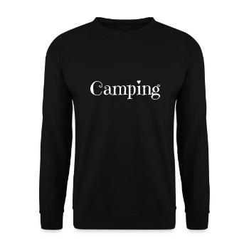 Camping - Pretty Font - White - Unisex Sweatshirt - black - Front - Alina (178cm) & Michal (187cm)