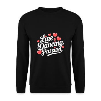 Line Dancing Country Dance - Line Dance Tanzen - Unisex Sweatshirt - black - Front - Alina (178cm) & Michal (187cm)