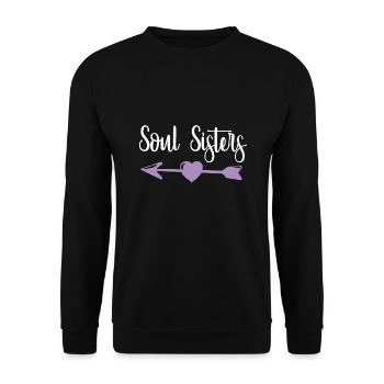 Partner Look Couple Partner Couple Couple Family - Unisex Sweatshirt - black - Front - Alina (178cm) & Michal (187cm)