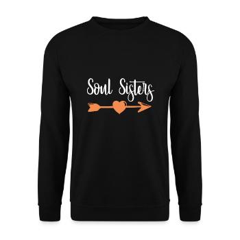 Partner Look Couple Partner Couple Couple Family - Unisex Sweatshirt - black - Front - Alina (178cm) & Michal (187cm)