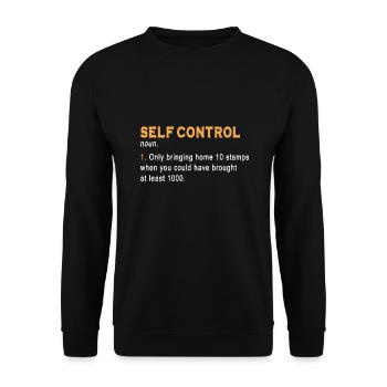 Stamp collecting - Unisex Sweatshirt - black - Front - Alina (178cm) & Michal (187cm)