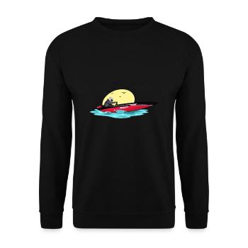Drag Boat Racing - Unisex Sweatshirt - black - Front - Alina (178cm) & Michal (187cm)