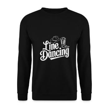 Line Dancing Country Dance - Line Dance Tanzen - Unisex Sweatshirt - black - Front - Alina (178cm) & Michal (187cm)