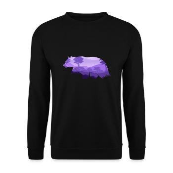 Bear - Unisex Sweatshirt - black - Front - Alina (178cm) & Michal (187cm)