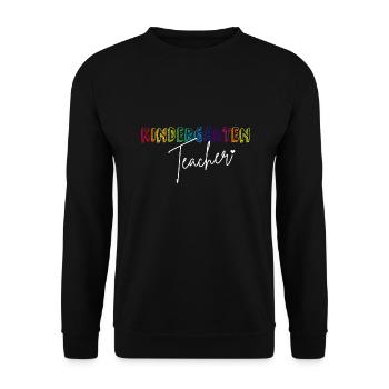 Kindergarten Teacher - Unisex Sweatshirt - black - Front - Alina (178cm) & Michal (187cm)