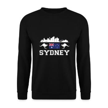 Sydney - Unisex Sweatshirt - black - Front - Alina (178cm) & Michal (187cm)