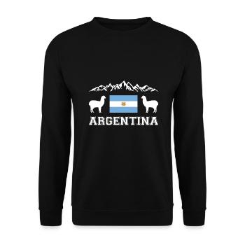 Argentinien - Unisex Pullover - Schwarz - Vorne - Alina (178cm) & Michal (187cm)