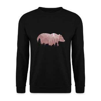 Bear - Unisex Sweatshirt - black - Front - Alina (178cm) & Michal (187cm)