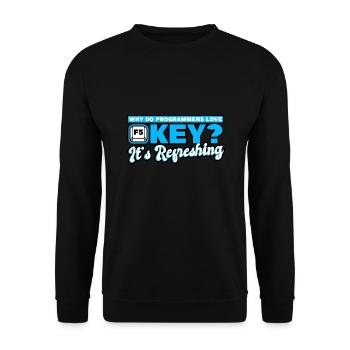 Programming Why Do Programmers Love The F5 Key - Unisex Sweatshirt - black - Front - Alina (178cm) & Michal (187cm)