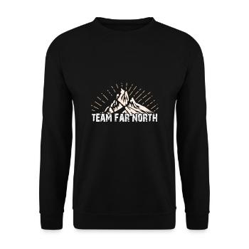 Team Far North | Nordland | North - Unisex Sweatshirt - black - Front - Alina (178cm) & Michal (187cm)