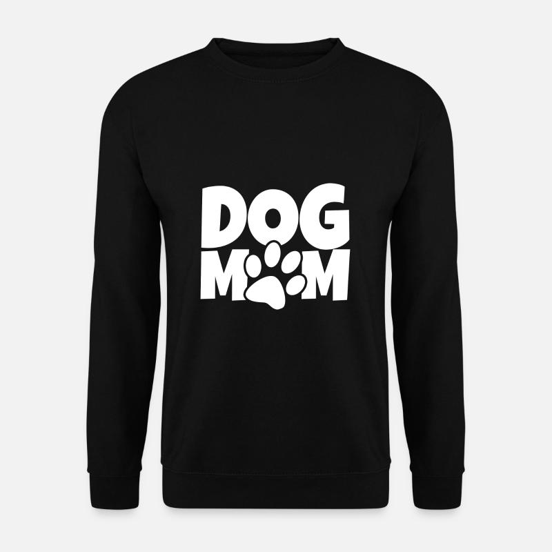Dog Mom Hundemama Hund Pfote Geschenk - Unisex Pullover - Schwarz