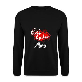 Alina - Unisex Pullover - Schwarz - Vorne - Alina (178cm) & Michal (187cm)