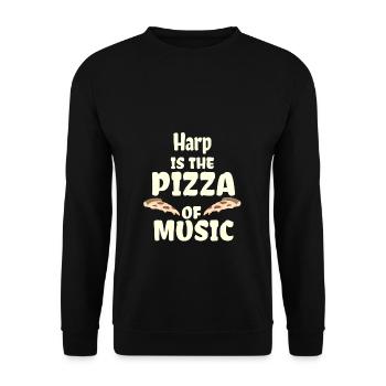 Harp - Unisex Sweatshirt - black - Front - Alina (178cm) & Michal (187cm)