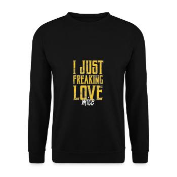 Maeuse - Unisex Pullover - Schwarz - Vorne - Alina (178cm) & Michal (187cm)