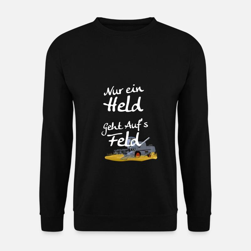 Held Feld Landwirt - Unisex Pullover - Schwarz