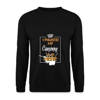 Canyoning - Unisex Sweatshirt - black - Front - Alina (178cm) & Michal (187cm)
