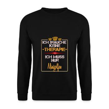 Minigolfen - Unisex Pullover - Schwarz - Vorne - Alina (178cm) & Michal (187cm)