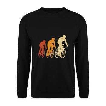 bike bike bike bike bikes cycling club - Unisex Pullover - Schwarz - Vorne - Alina (178cm) & Michal (187cm)