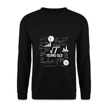 Racine carrée de 1 | 1 anniversaire Math 1 ans - Sweat-shirt Unisexe - noir - Devant - Alina (178cm) & Michal (187cm)