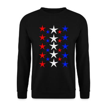 Sterne - Unisex Pullover - Schwarz - Vorne - Alina (178cm) & Michal (187cm)