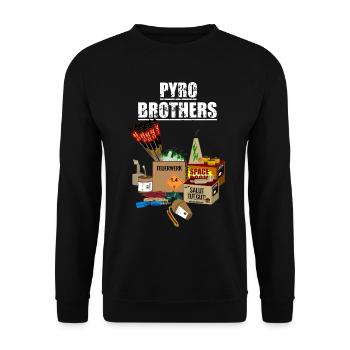 Pyro Brothers - Unisex Sweatshirt - black - Front - Alina (178cm) & Michal (187cm)