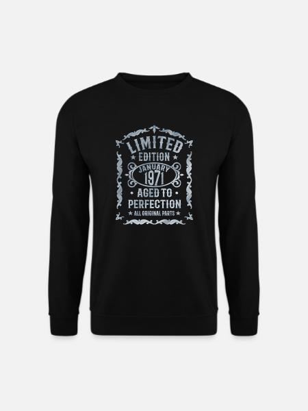 Januar 1971 - Aged To Perfection Jahrgang 1971 - Unisex Pullover - Schwarz