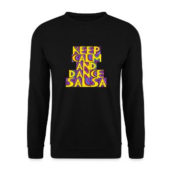 Gardez le calme et la danse cadeau de salsa - Sweat-shirt Unisexe - noir - Devant - Alina (178cm) & Michal (187cm)
