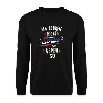 Ich bin Serbe Balkan Srbija - Unisex Pullover - Schwarz - Vorne - Alina (178cm) & Michal (187cm)
